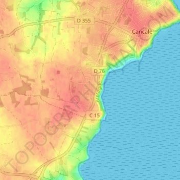 Terrelabouët topographic map, elevation, terrain
