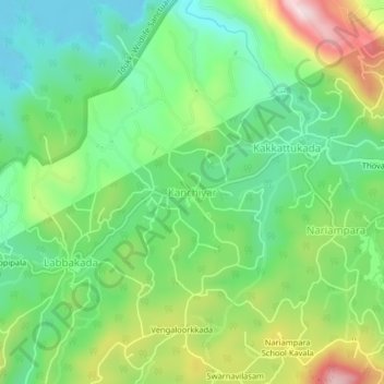 Kanchiyar topographic map, elevation, terrain