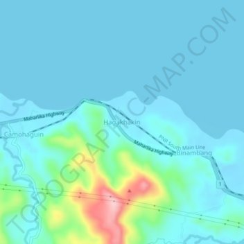 Hagakhakin topographic map, elevation, terrain