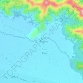 Balincaguing topographic map, elevation, terrain