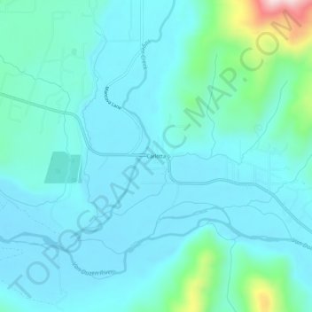 Carlotta topographic map, elevation, terrain