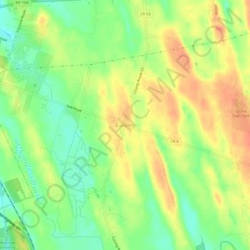Lansing topographic map, elevation, terrain