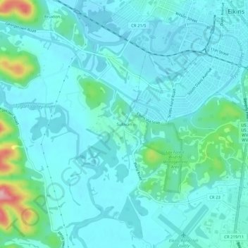 Sullivan topographic map, elevation, terrain