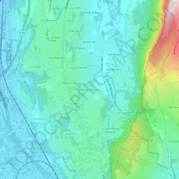 Morraz Dessous topographic map, elevation, terrain