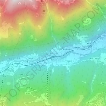 Mestriago topographic map, elevation, terrain