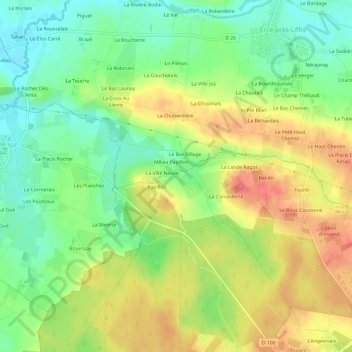 Bas Papillon topographic map, elevation, terrain