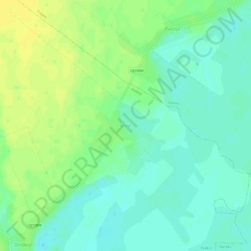 Irina topographic map, elevation, terrain
