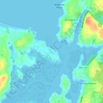 Wingaersheek Beach topographic map, elevation, terrain