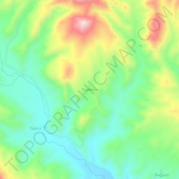 Taşdelen topographic map, elevation, terrain