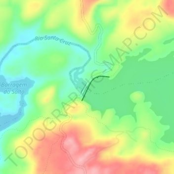 Barragem do Blang topographic map, elevation, terrain
