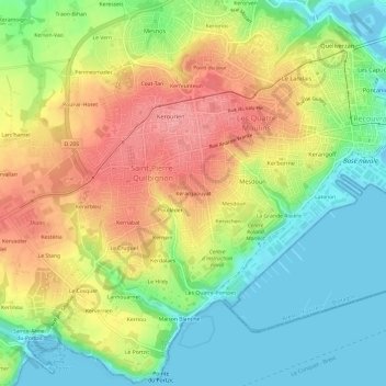 Kérargaouyat topographic map, elevation, terrain