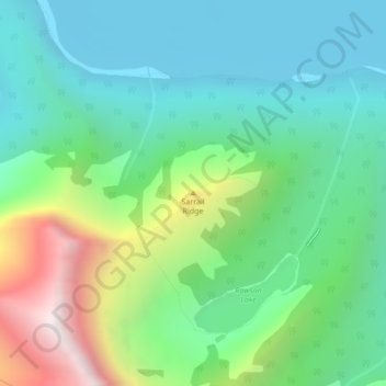 Sarrail Ridge topographic map, elevation, terrain