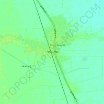 Thma Koul topographic map, elevation, terrain