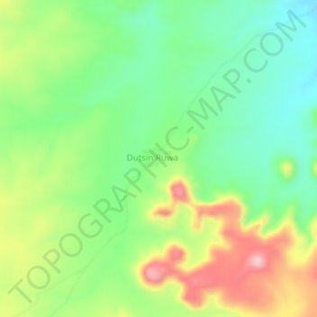 Dogon Ruwa topographic map, elevation, terrain