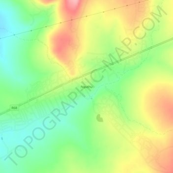 Nquthu topographic map, elevation, terrain