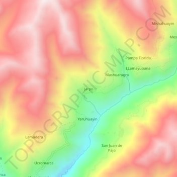 Jarpo topographic map, elevation, terrain
