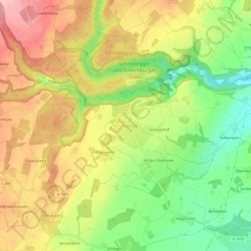 Schmalegg topographic map, elevation, terrain