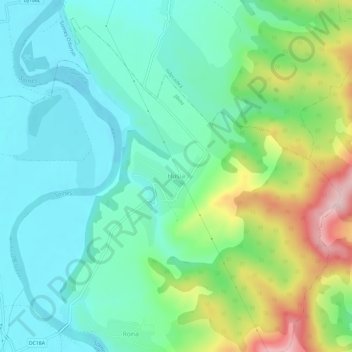 Husia topographic map, elevation, terrain