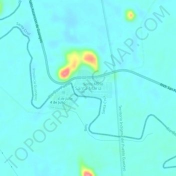 Santa Maria topographic map, elevation, terrain