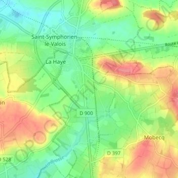 Le Clos Saint-Jean topographic map, elevation, terrain