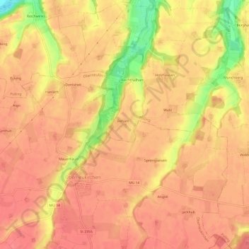 Geier topographic map, elevation, terrain
