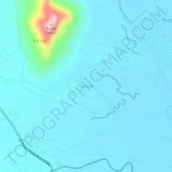 Tanete topographic map, elevation, terrain