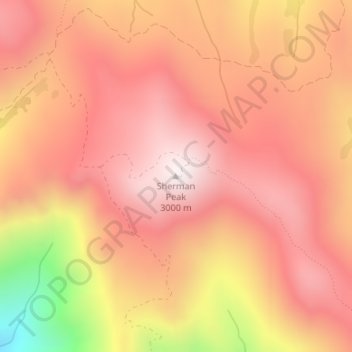 Sherman Peak topographic map, elevation, terrain
