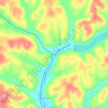 Oneida topographic map, elevation, terrain