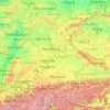Bayern topographic map, elevation, terrain