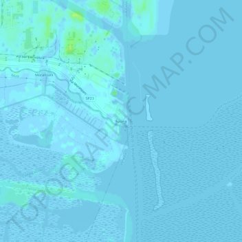 Fusina topographic map, elevation, terrain