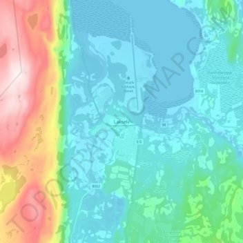 Lakselv topographic map, elevation, terrain