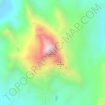 Rajuntay topographic map, elevation, terrain