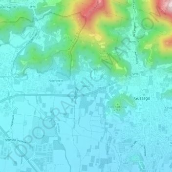 Ronco topographic map, elevation, terrain