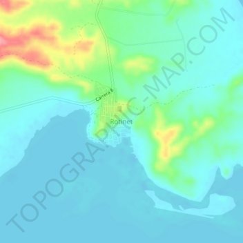 Rotinet topographic map, elevation, terrain