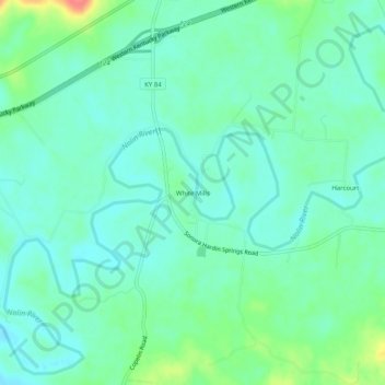White Mills topographic map, elevation, terrain