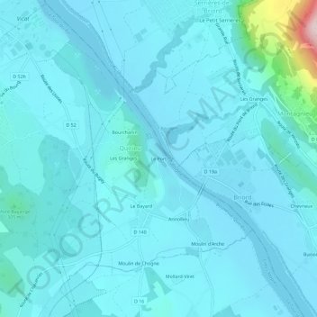 Le Port topographic map, elevation, terrain