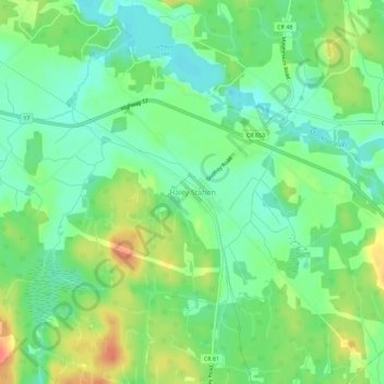 Haley Station topographic map, elevation, terrain