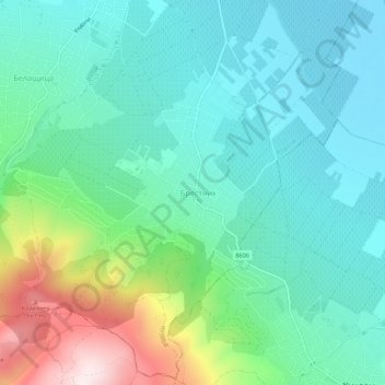 Brestnik topographic map, elevation, terrain