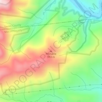 Pinnacle topographic map, elevation, terrain