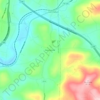 New Concord topographic map, elevation, terrain