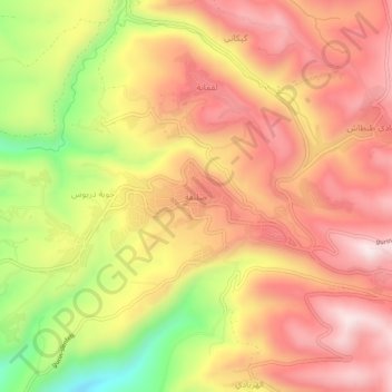 Slenfa topographic map, elevation, terrain