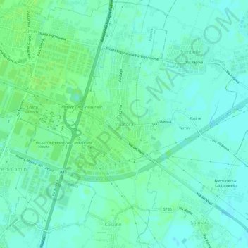 Villatora topographic map, elevation, terrain
