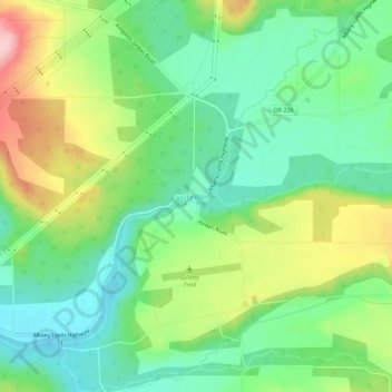 Jordan topographic map, elevation, terrain