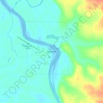 Buckland topographic map, elevation, terrain
