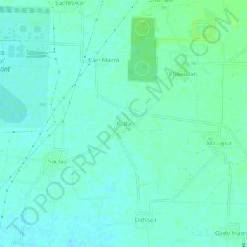 Kotla topographic map, elevation, terrain