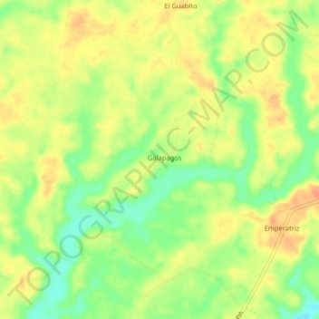 Galapagos topographic map, elevation, terrain