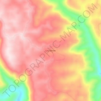 Los Olivos topographic map, elevation, terrain