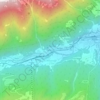 Mastellina topographic map, elevation, terrain