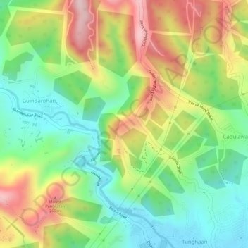 Gullas Heights topographic map, elevation, terrain