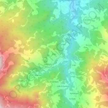 Prelo topographic map, elevation, terrain